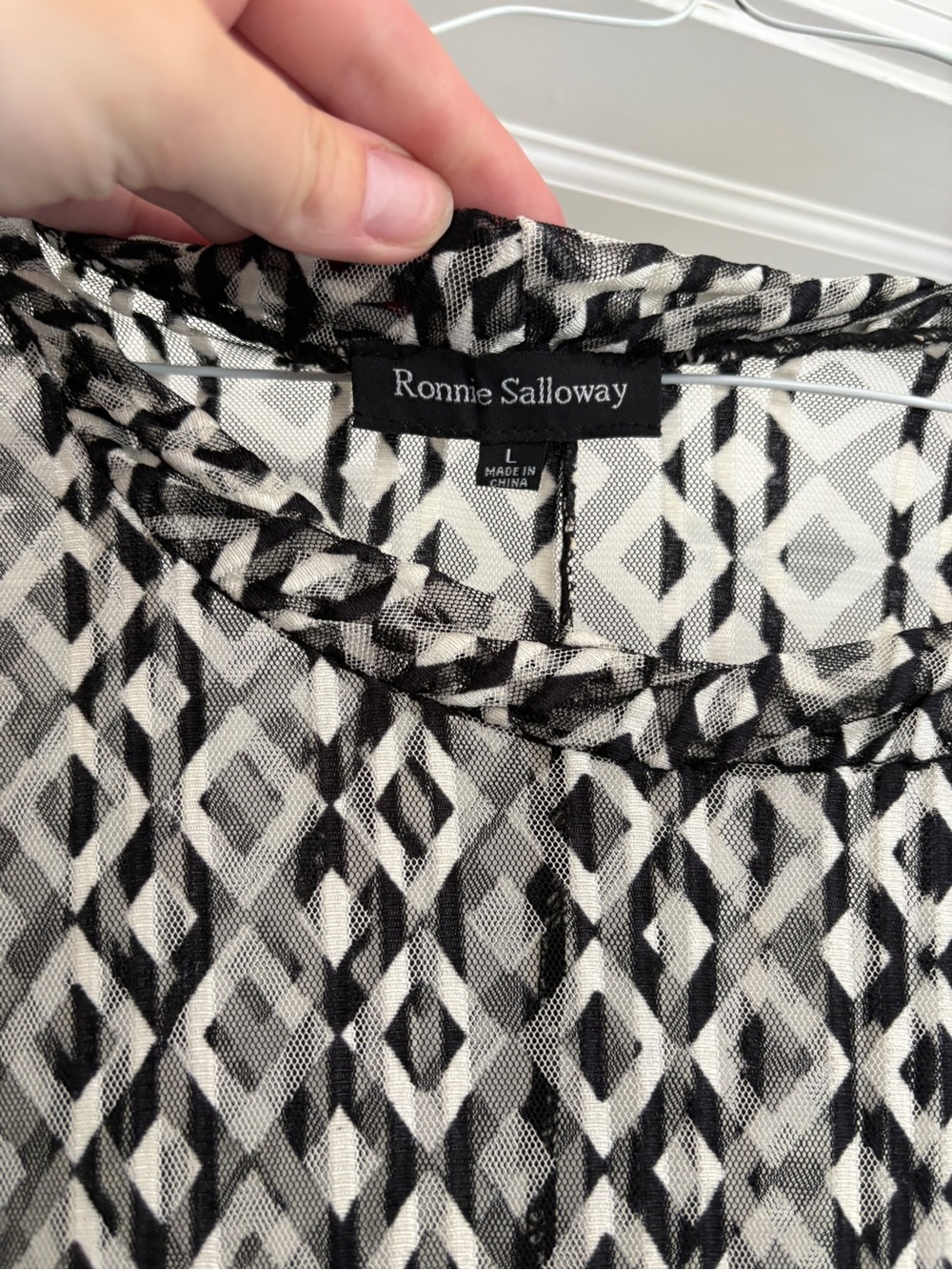 Ronnie Salloway Flowy Asymmetrical Tunic Top Women’s Large - Picture 2 of 4